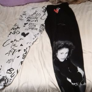 Selena black and while sweats/joggers